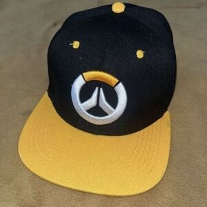 Overwatch Hat Mens‎ One Size Black Snapback Cap Blizzard Video Games JINX